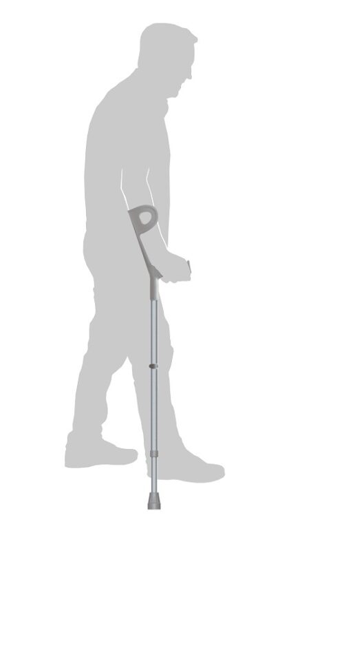 RG7804 - SIMPLE FOREARM CRUTCH WALK STICK - Image 2