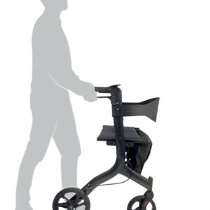 DARK GREY BARIATRIC SIDE FOLDING SEAT WALKER – Model RG4413DG