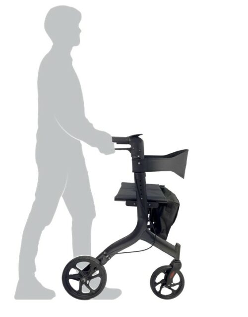 DARK GREY BARIATRIC SIDE FOLDING SEAT WALKER - Model RG4413DG - Image 2