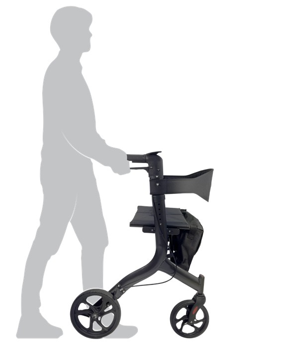 DARK GREY BARIATRIC SIDE FOLDING SEAT WALKER – Model RG4413DG