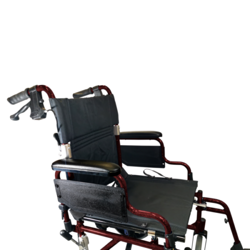 TRANSPORT TRANSIT CHAIR DELUXE 22" RED - Image 3