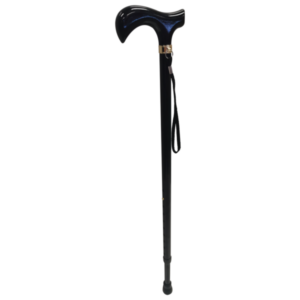 WALKING STICK WOODEN CURVE HANDLE AVAILABLE BLACK